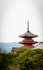 Obraz premium Pagoda at Kiyomizu-dera in Kyoto