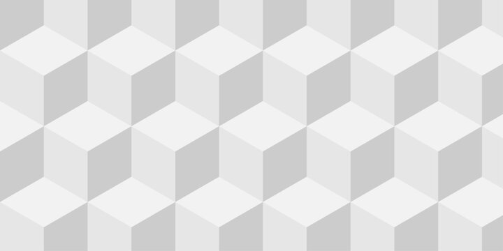 Cubic pattern and seamless cube grid hexagon technology background. Geometric pattern illustration mosaic, square and triangle wallpaper.	