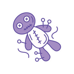 Voodoo Doll icon clean and modern vector illustration