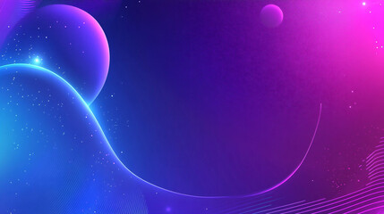 Flat modern banner for Cyber Monday. Blue and purple neon gradient, bold font, clean minimalist layout with copy space