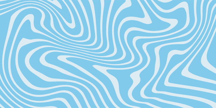 Abstract background seamless pattern with colorful waves. Trendy vector illustration in retro psychedelic style