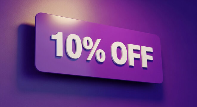 Grab amazing savings with this bold 10% OFF announcement, perfect for driving sales and attracting customers to your promotions.