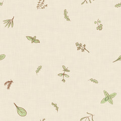 Herbal Kitchen Minimalist Pattern