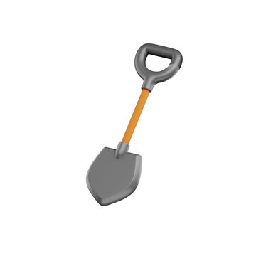 3D Shovel Illustration &ndash; Gardening and Construction Tool