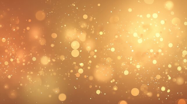Abstract golden background with soft bokeh lights and a warm glow, perfect for festive themes and decorative designs in photography and art projects.