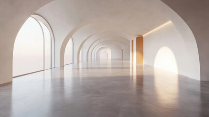Obraz premium Elegant Archway Hallway Design.