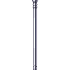 A Single Silver Metal Rod With Detailed Grooves And A Reflective Surface Isolated On A Transparent Background