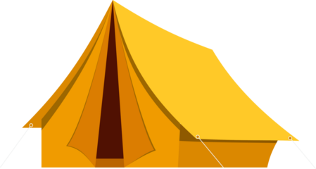 Camping tent icon.