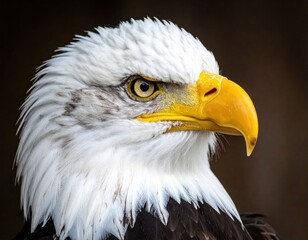 Obraz premium Close-up of a majestic raptor, focused gaze, white head