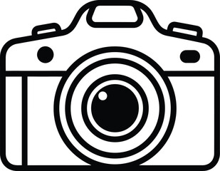 Camera icon photography equipment digital slr lens vector illustration eps silhouette