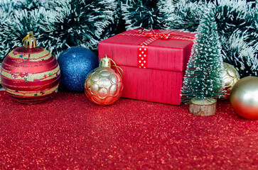 Christmas decoration with customizable space for text.