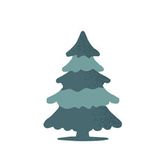 Vintage Christmas tree illustration, Holiday decor, greeting cards and cozy holiday design. isolated on white background. vector