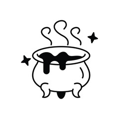 Cauldron icon clean and modern vector illustration