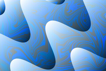 abstract blue and gray liquid marble swirl texture with minimalist overlapping smooth shapes. grainy noise effect.