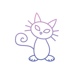 Black Cat icon clean and modern vector illustration