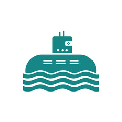 Submarine icon, vessel traveling underwater, naval transportation, sea exploration, marine technology graphic