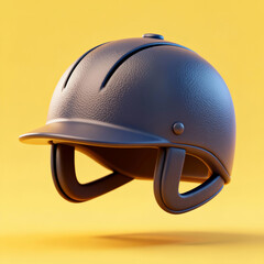 Fototapeta premium Equestrian helmet on yellow background