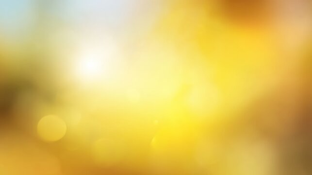 Abstract golden bokeh background with soft focus, light spots, and warm hues creating a dreamy and tranquil atmosphere for creative projects - Powered by Adobe