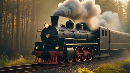 Old steam locomotive.