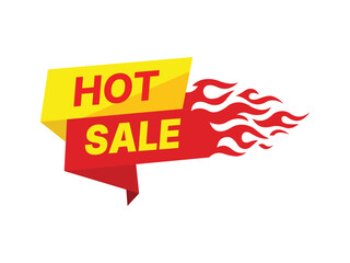 Fiery hot sale banner with flames