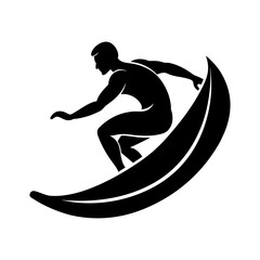 silhouette of a surfer
