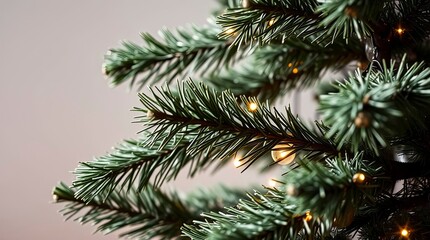 Antique Bronze Christmas Tree Bathed in Soft Light