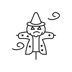 Scarecrow icon clean and modern vector illustration