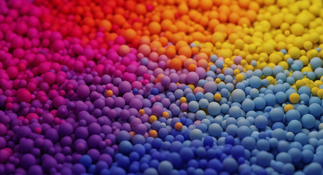 Vibrant abstract background of colorful small particles in a gradient