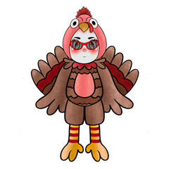 Turkey Girl in Full Costume