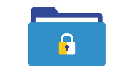 Obraz premium Secured Folder Icon Symbolizing Confidentiality and Data Protection