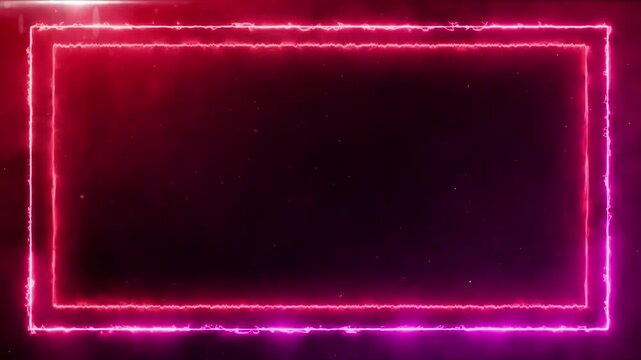 Animated Video Background Colorful Lighting Frame with Smoke
