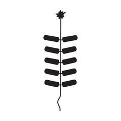 String Firecrackers Silhouette Icon