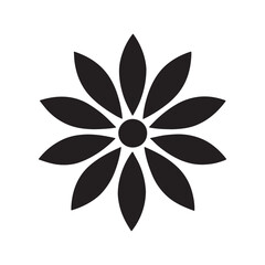 Daisy Flower Silhouette Icon