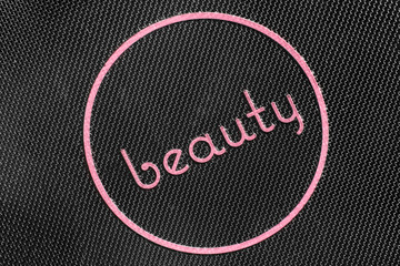 Pink beauty sign