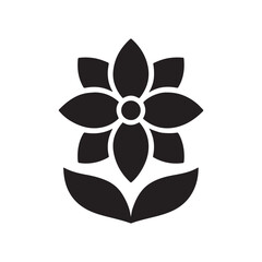 Geometric Flower Silhouette Icon
