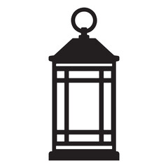  Rectangular Hanging Lantern Silhouette Icon