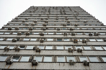 a tall building in the city