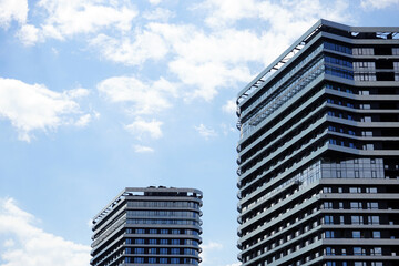 two high towers in the city