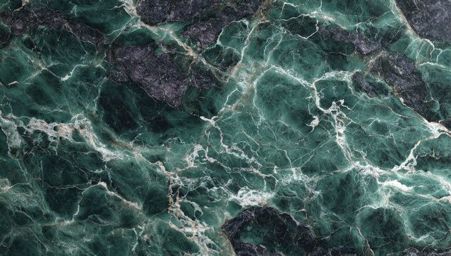 Intricate teal and dark green marble texture