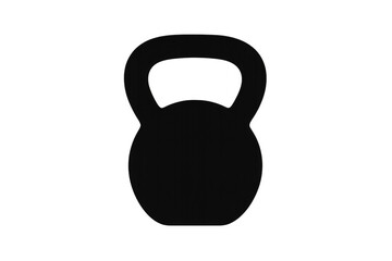 Fototapeta premium Kettlebell silhouette for fitness and bodybuilding, symbolizing strength, health, and athletic training with transparent background