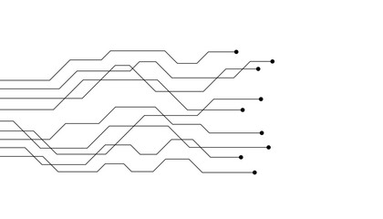 Abstract futuristic circuit board Illustration, Circuit board with various technology elements. Circuit board pattern for technology background. Vector illustration