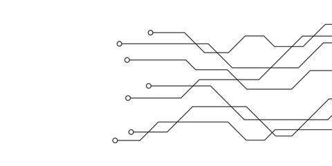 Abstract futuristic circuit board Illustration, Circuit board with various technology elements. Circuit board pattern for technology background