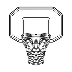 A basketball hoop illustration vector style coloring page  © Ms laiba