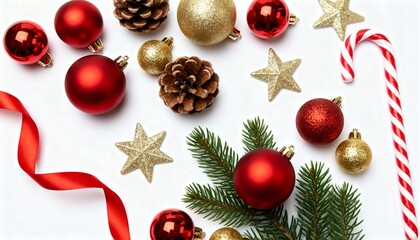 christmas decoration set with stars and ornaments