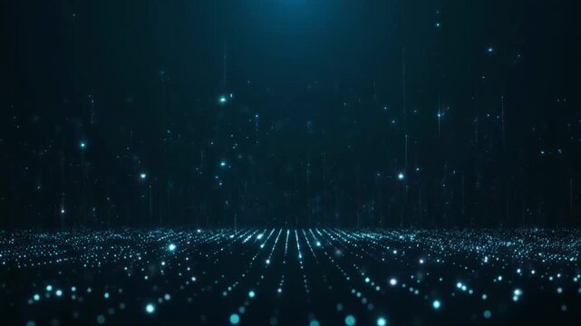 Flowing particles background, technology theme