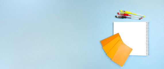 educational supplies setup, school tools for studying schedule, learning materials arranged for academic activities, classroom accessories organized for educational and creative purposes