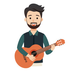 guitarist avatar holding acoustic guitar