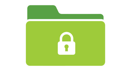Secure Digital Folder Icon - Represents Confidentiality and Data Protection Concepts