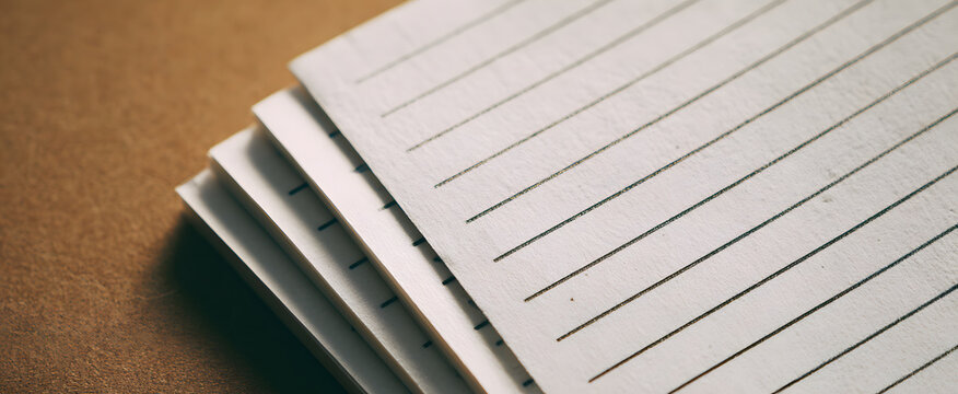 Gratitude practice notes neatly arranged on clean lined paper for thoughtful daily reflection