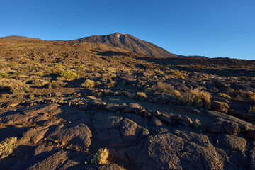Pico del Teide and lava fields